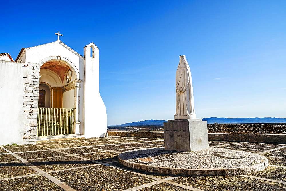 Monument of queen Saint Isabela next to church of Saint Mary, Estremoz, Evora, Portugal, Europe