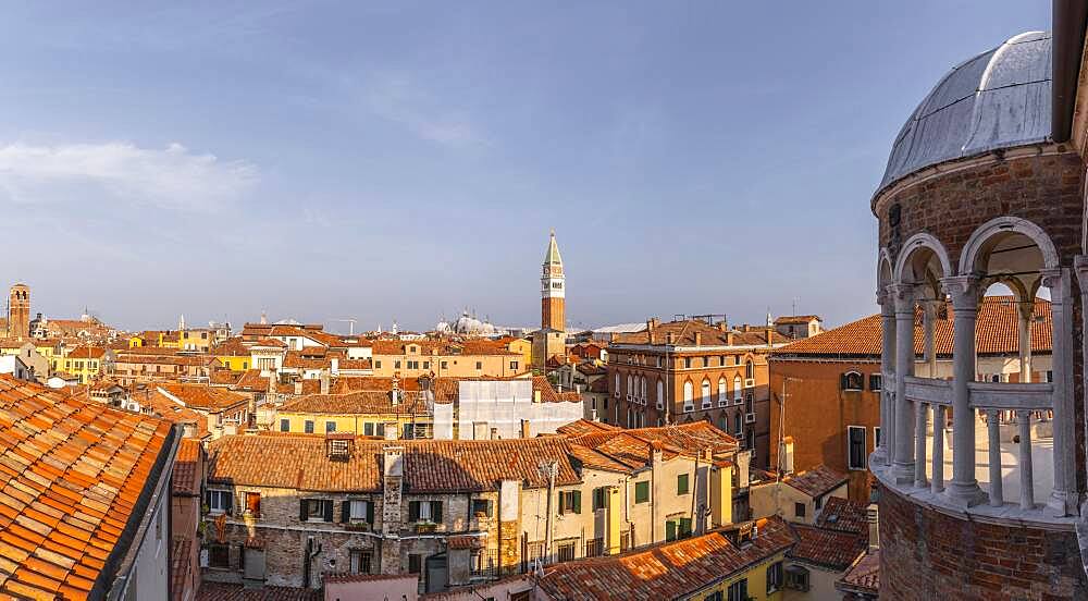 Dome of Palazzo Contarini del Bovolo, palace with spiral staircase, Venice, Veneto, Italy, Europe