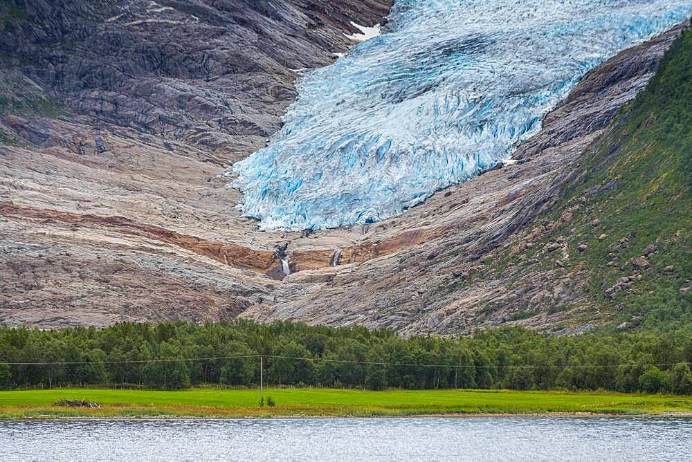 Svartisen glacier, Kystriksveien Coastal Road, Norway, Europe