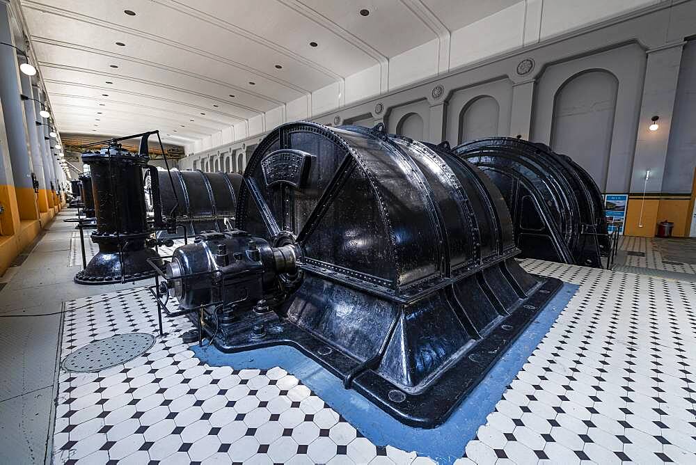 Old turbines in the Hydroelectric power station Unesco world heritage Industrial site Rjukan-Notodden, Norway, Europe