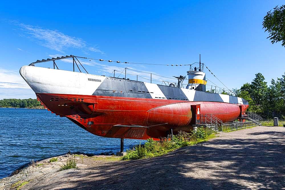 WW 2 submarine, Unesco world heritage site Suomenlinna sea fortress, Helsinki, Finland, Europe