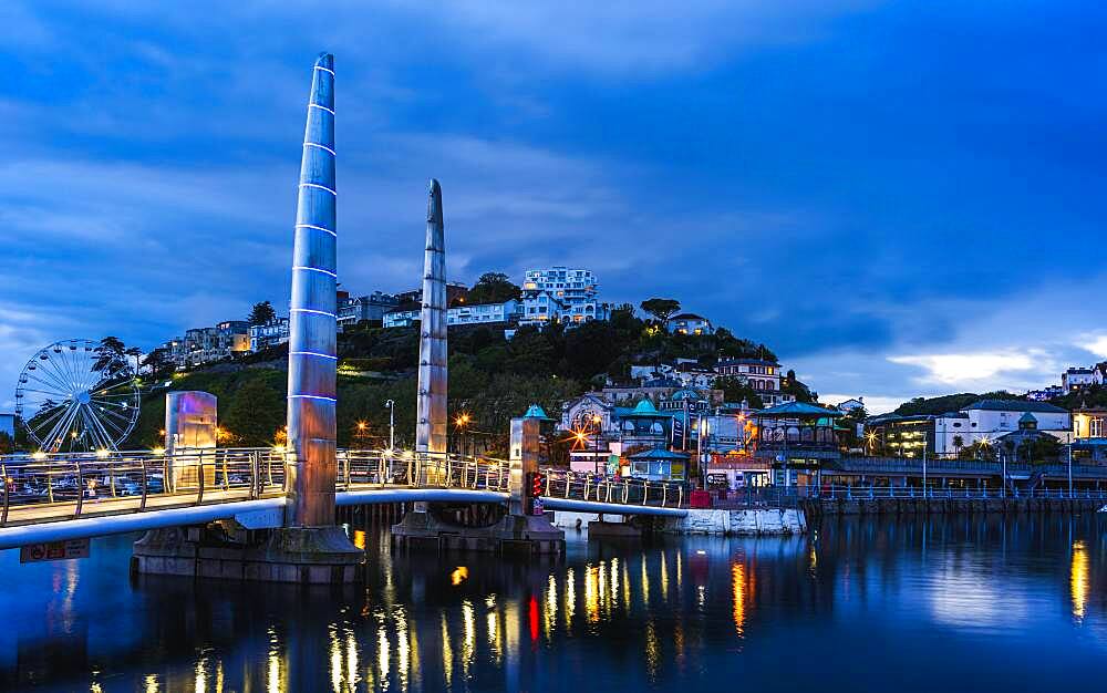 Bridge over Torquay Marina, Torquay, Devon, England, United Kingdom, Europe