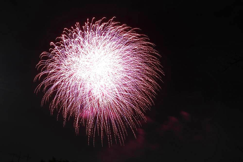 Fireworks exploding during a Fireworks Festival, Tokyo, Japan, Asia