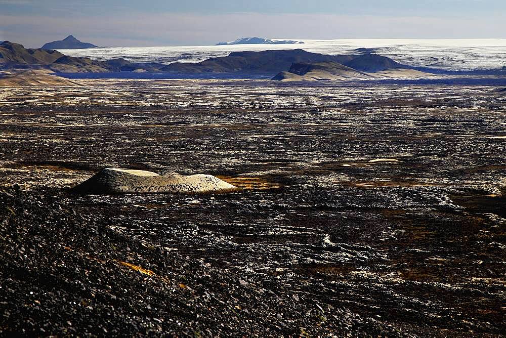 Lava landscape, volcanic vent, Laki fissure, highland, Iceland, Europe