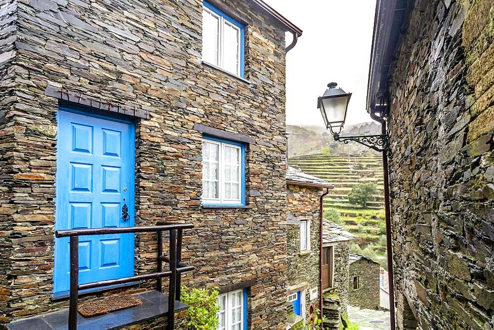 Amazing old village with schist houses, called Piodao in Serra da Estrela, Portugal, Europe