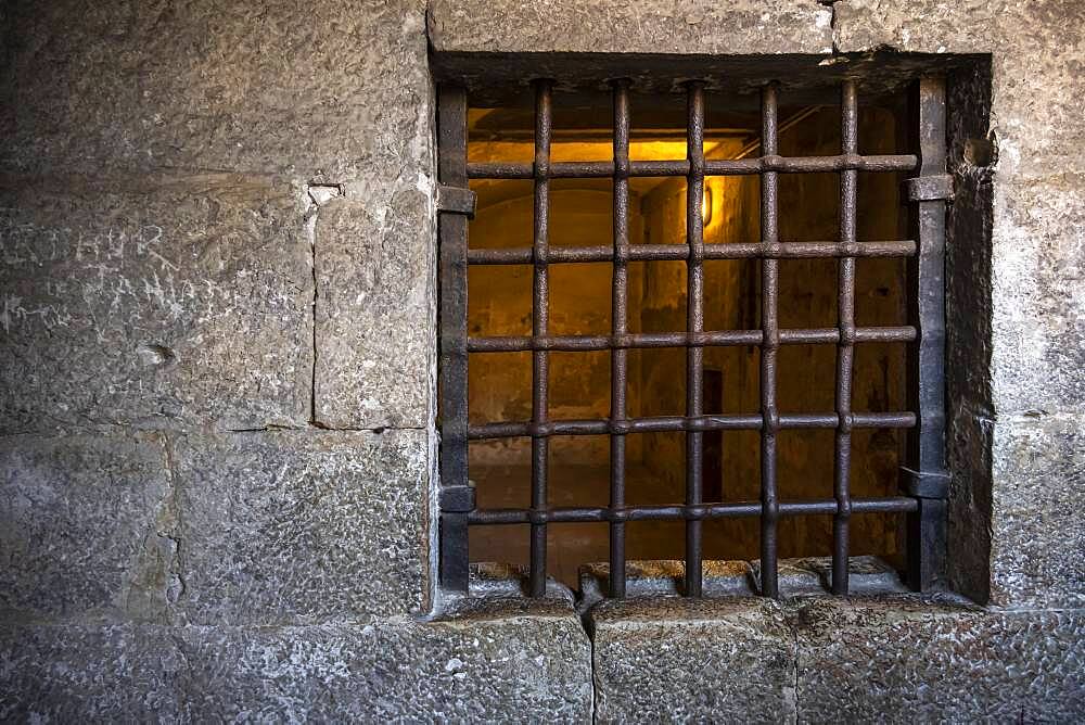 Cell in prison, Doge's Palace, Venice, Veneto, Italy, Europe