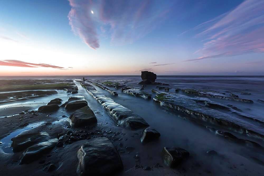 Sunset at the ocean, Kahurangi National Park, South Island, New Zealand, Oceania