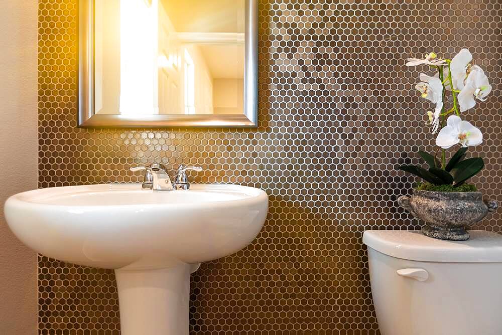 Beautiful custom bathroom design abstract