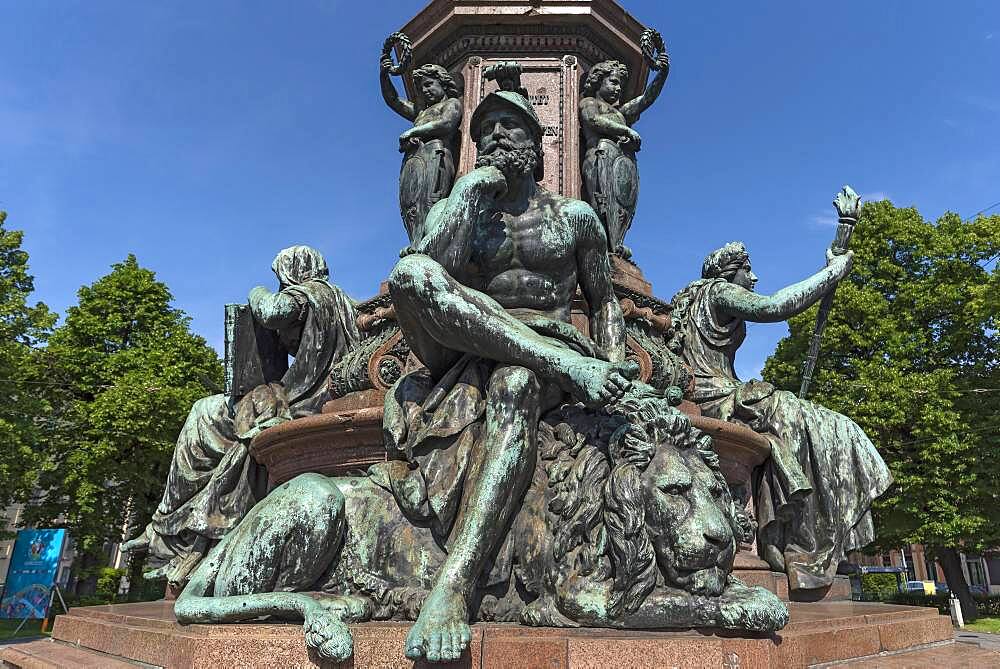 Monument King Maximilian II, detail view, Munich, Bavaria, Germany, Europe