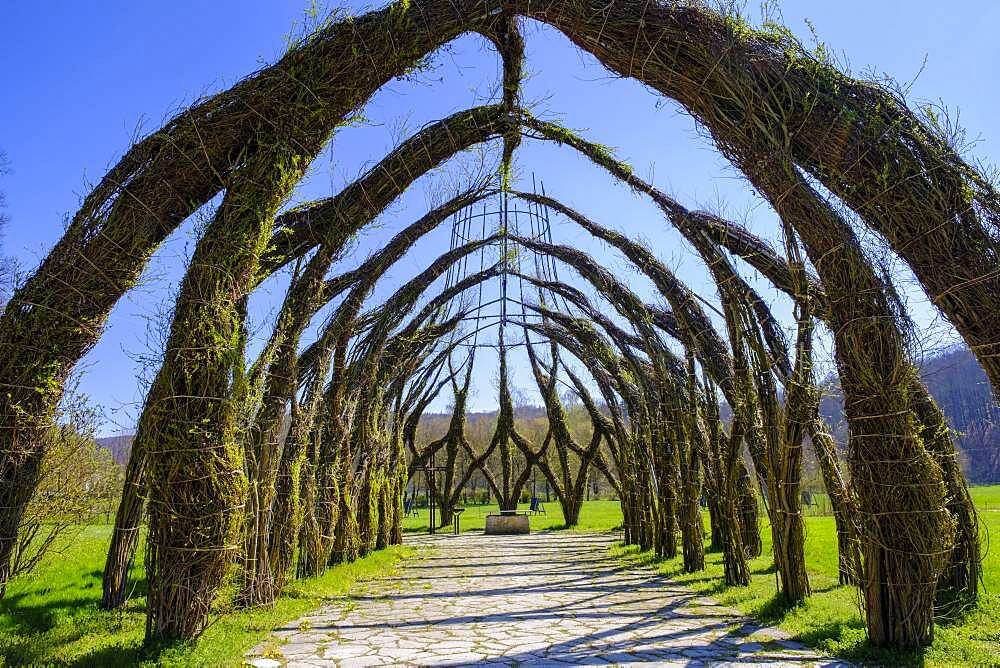 Willow Church of the Protestant Youth in Bavaria, Pappenheim, Altmuehltal, Middle Franconia, Franconia, Bavaria, Germany, Europe