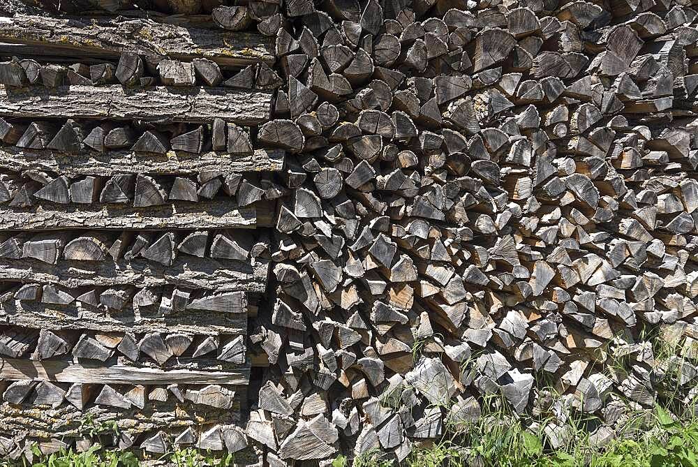 Stacked logs, Bavaria Germany