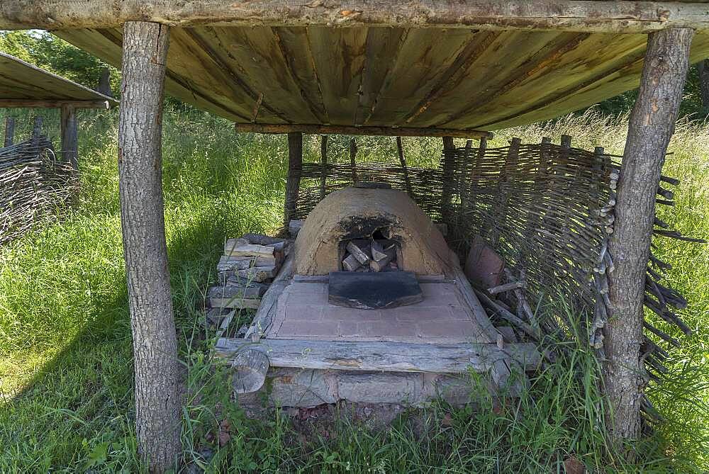 Historic outdoor clay oven, Franconian Open Air Museum, Bad Windsheim, Middle Franconia, Bavaria, Germanyd