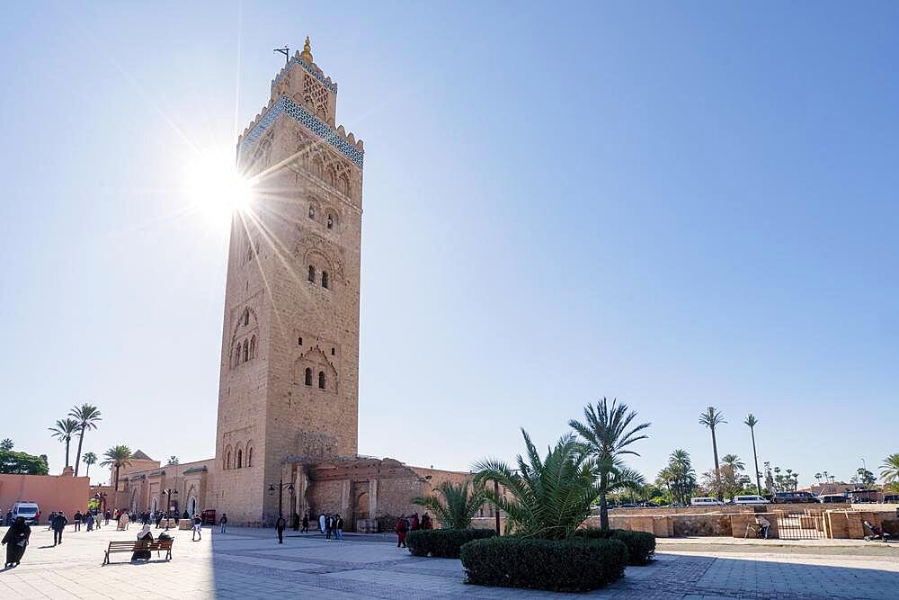 Koutoubia mosque from 12th century in old town of Marrakech, Morocco, Africa