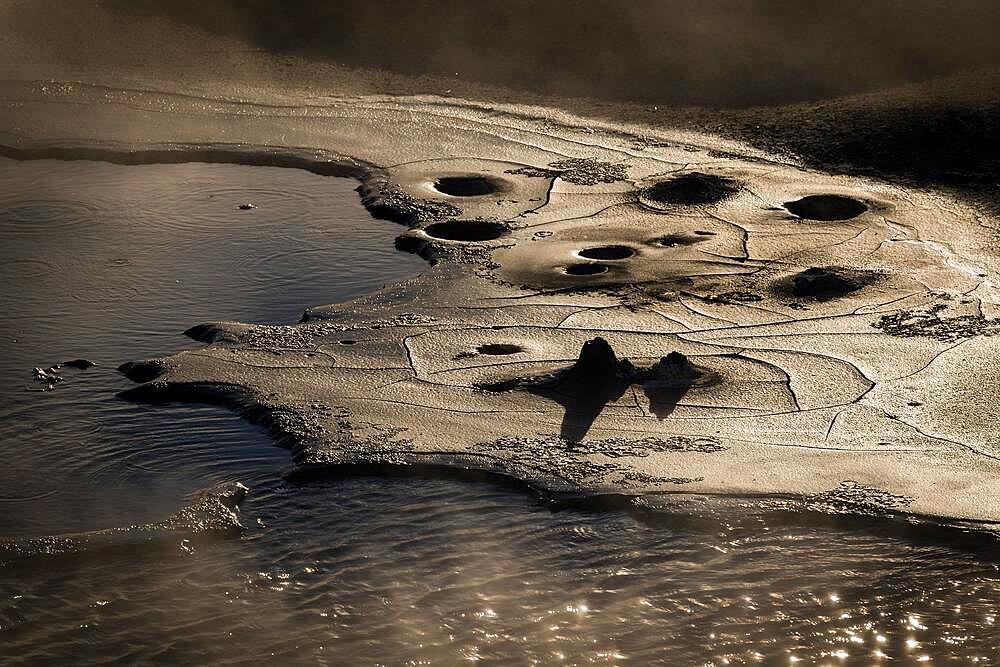 Boiling mud, high temperature area Namaskaro or Namskard, Namafjall, Myvatn or Myvatn, Northern Iceland, Iceland, Europe