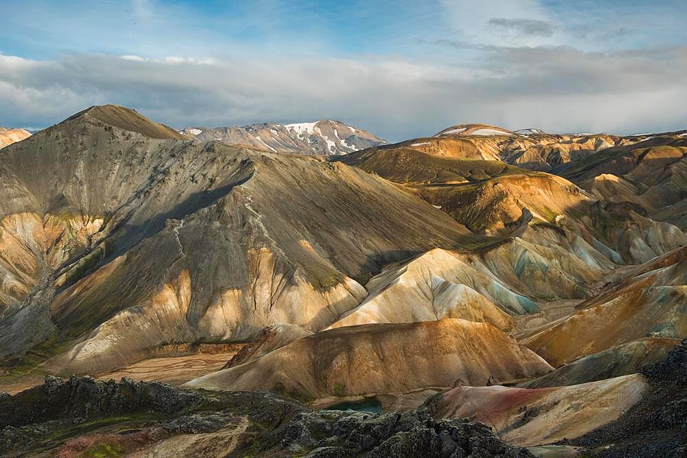 Laugahraun Lava Field, Rhyolite Mountains, Landmannalaugar, Highlands, Iceland, Europe