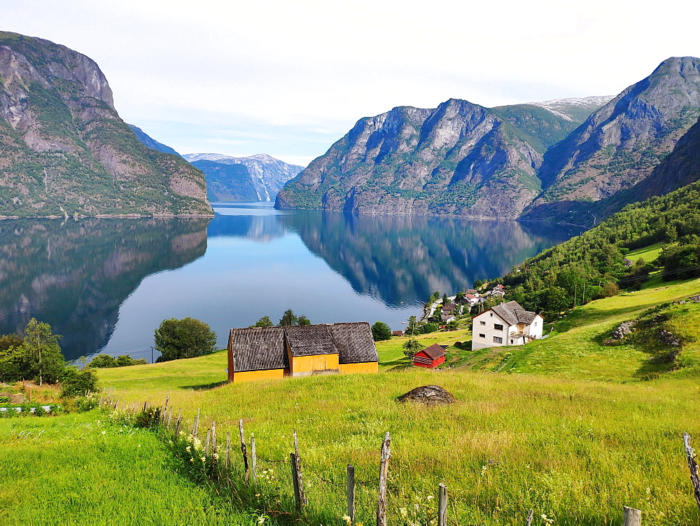 View of the Aurlandsfjord, Norway, Europe