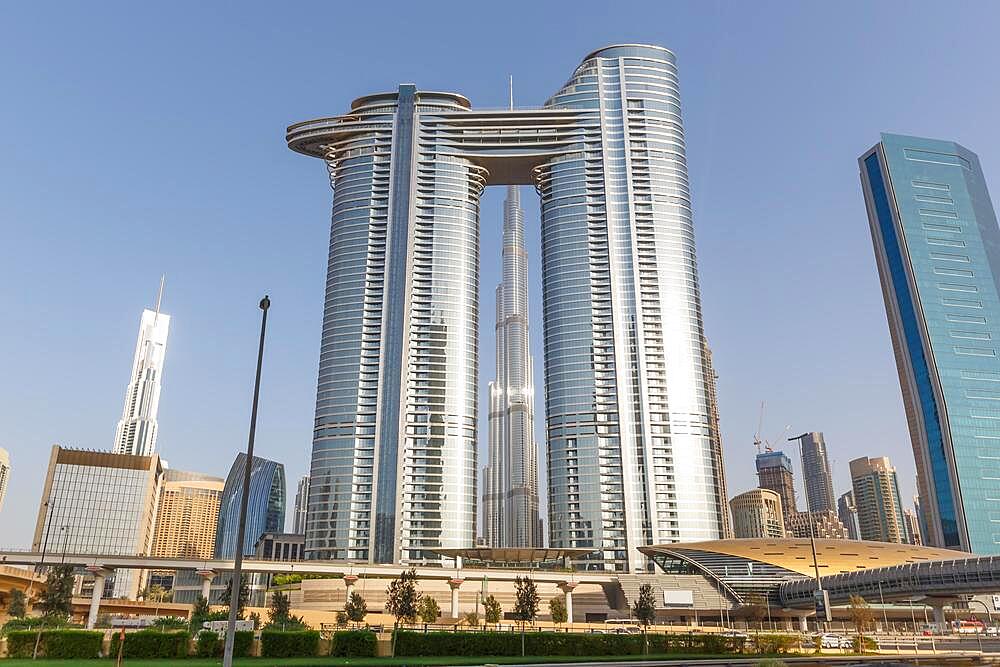 Dubai Burj Khalifa Kalifa Skyscraper Skyline Architecture in Dubai, United Arab Emirates, Asia