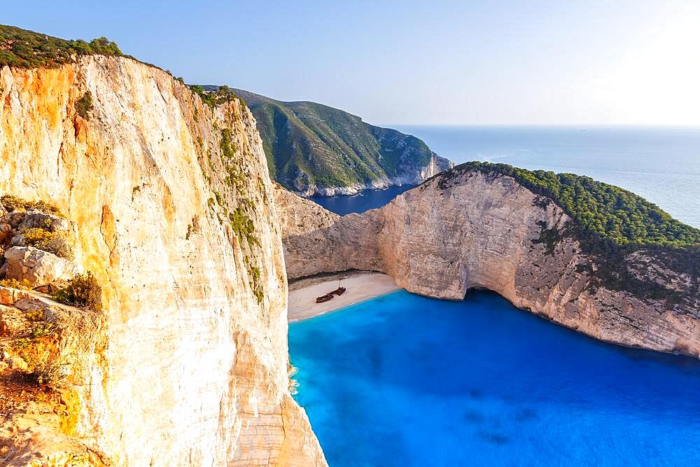 Beach Shipwreck Navagio Beach in Zakynthos, Greece, Europe