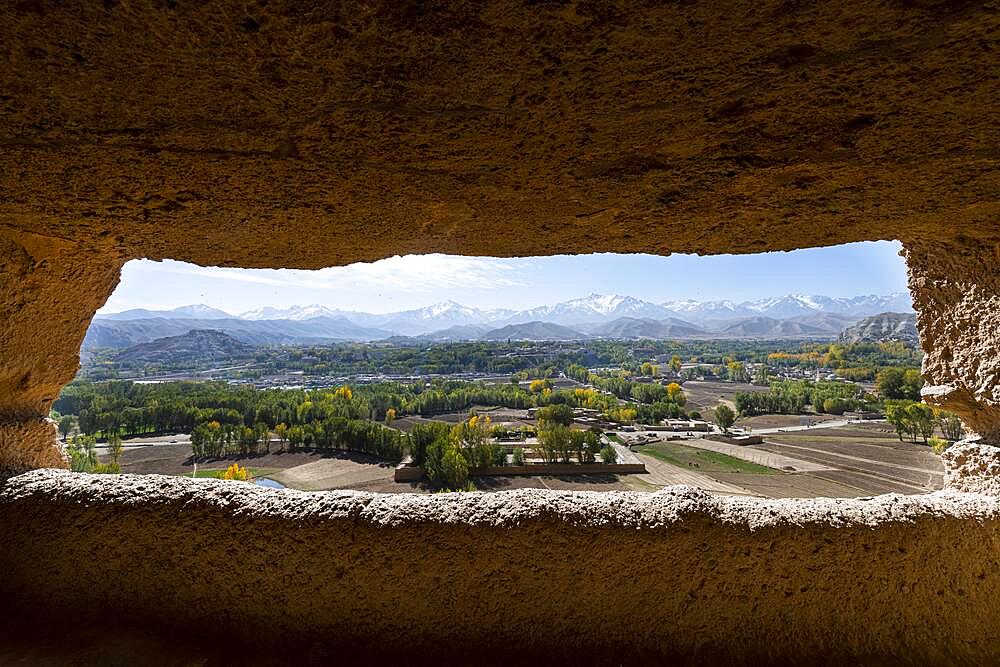 View over Bamyan from the Big Buddhas, Afghanistan, Asia