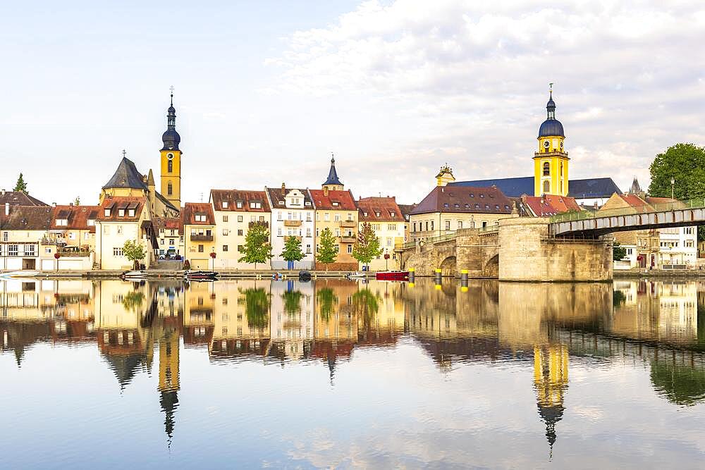 City view, Kitzingen, Main, Lower Franconia, Bavaria, Germany, Europe