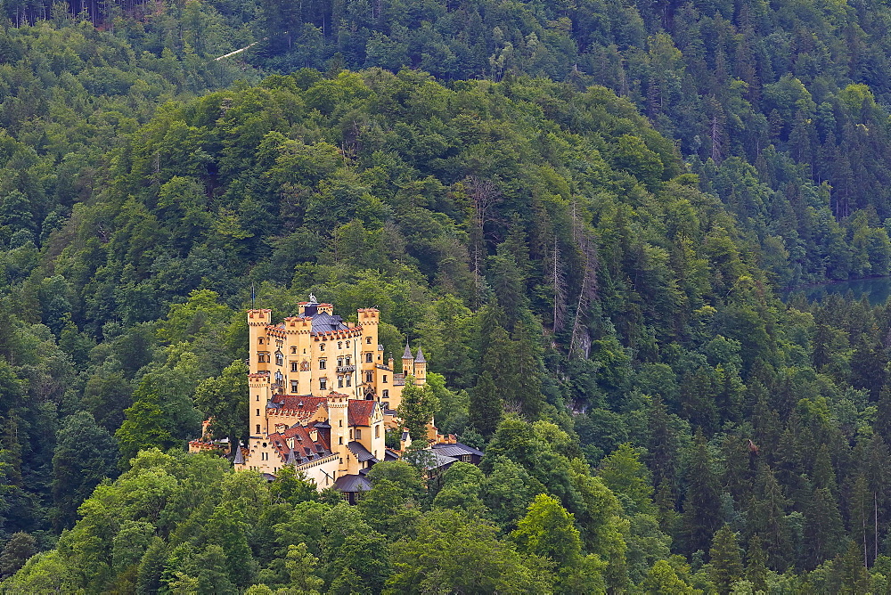 Hohenschwangau Castle, Schwangau, Koenigswinkel, romantic road, East Allgaeu, Allgaeu, Swabia, Bavaria, Germany, Europe