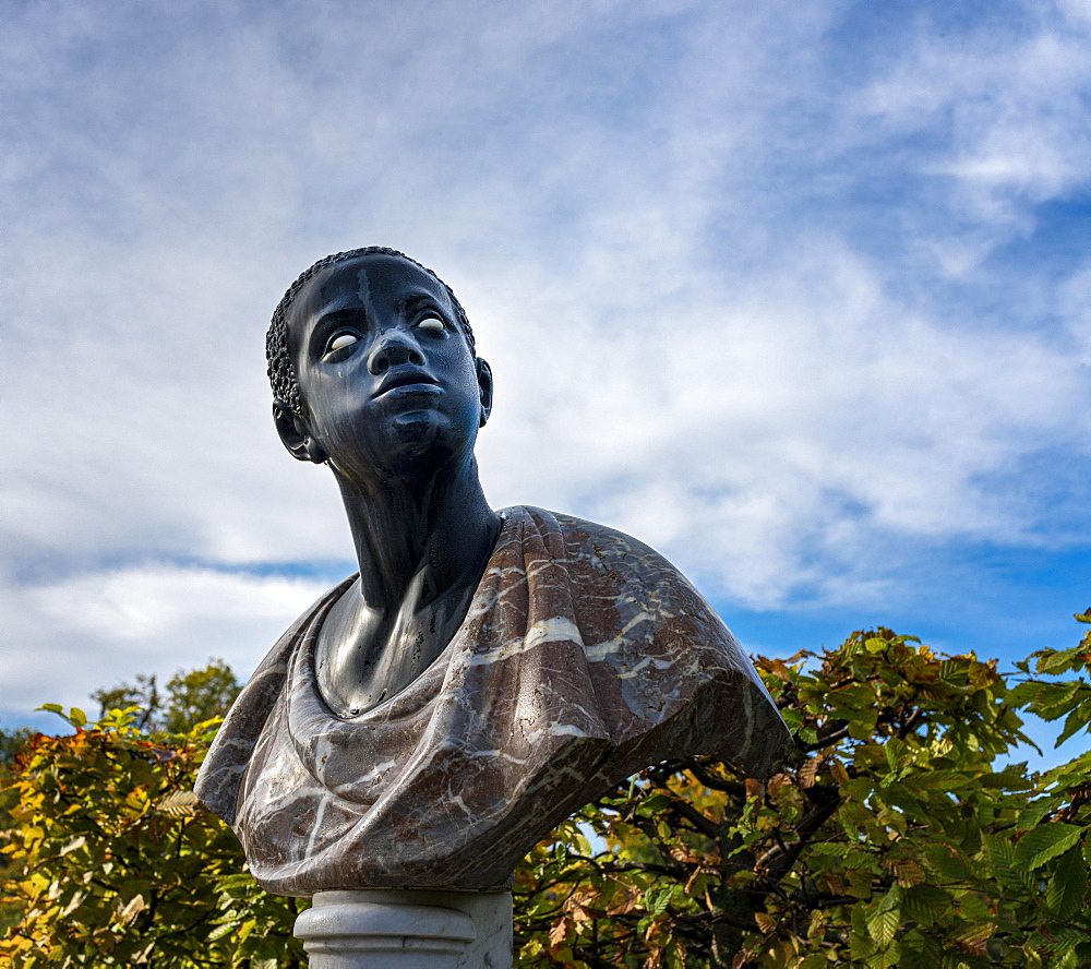 Busts at the first roundel in Sanssouci Park, Potsdam, Brandenburg, Germany, Europe