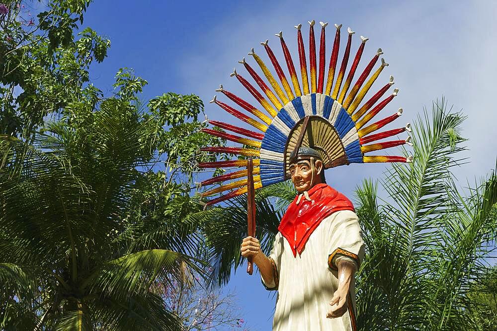 Monument to Chiripieru, el Machetero Mojeno, San Ignacio de Moxos, Department of Beni, Bolivia, South America