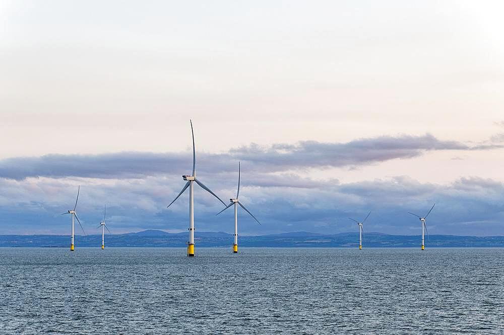 Burbo Bank offshore wind farm in Liverpool Bay, United Kingdom, Europe