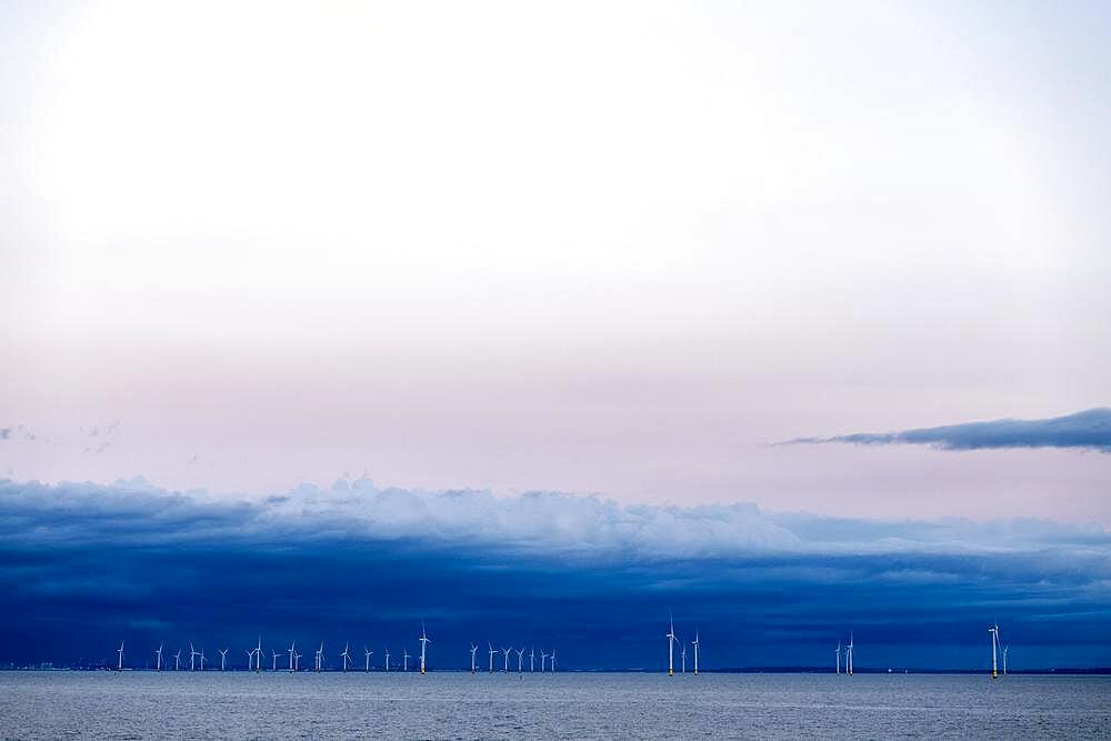 Burbo Bank offshore wind farm in Liverpool Bay, United Kingdom, Europe