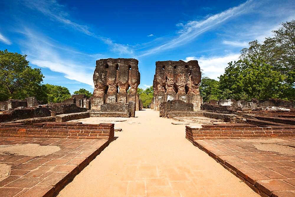 Ancient Royal Palace ruins Pollonaruwa, Sri Lanka, Asia