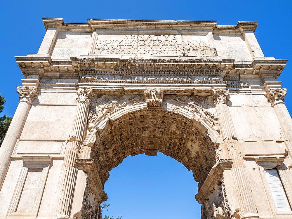 Arch of Titus, Roman Forum, Rome, Lazio, Italy, Europe