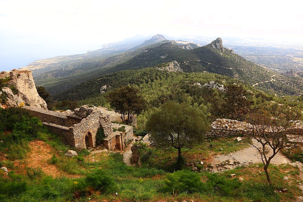 Ruins of Kantara Castle in Kantara Forest, Northern Cyprus