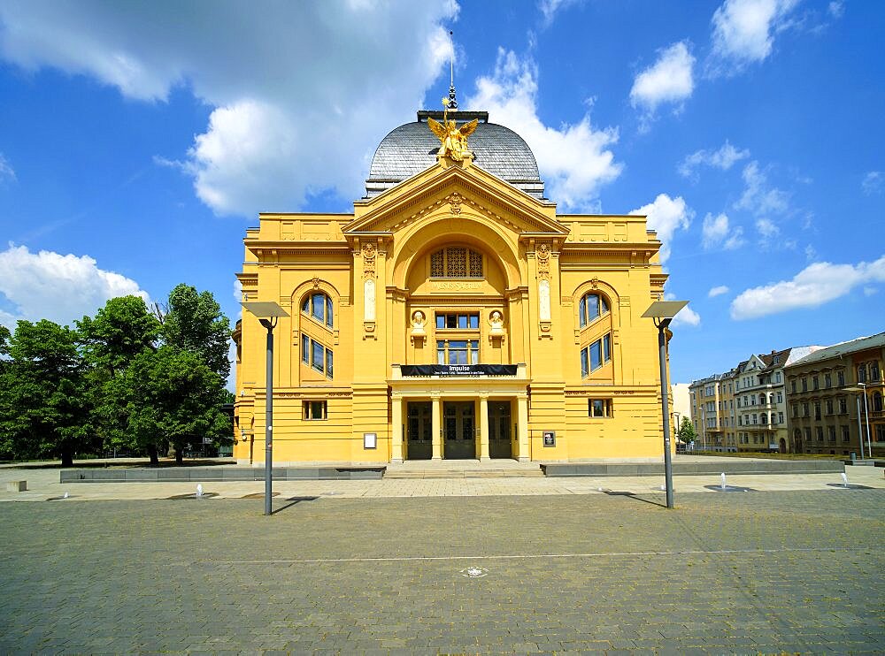 Gera Theatre, Large House, Architect Heinrich Seeling, Gera, Thuringia, Germany, Europe