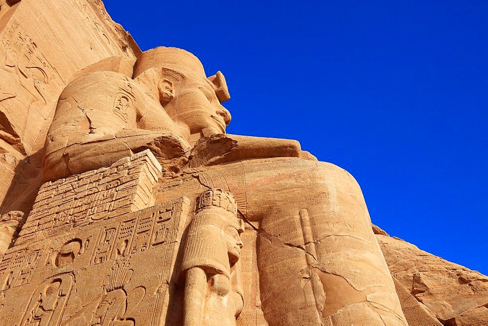 Abu Simbel, also Abu Simbal, Ebsambul or Isambul, temple of Ramses II Upper Egypt, Egypt, Africa