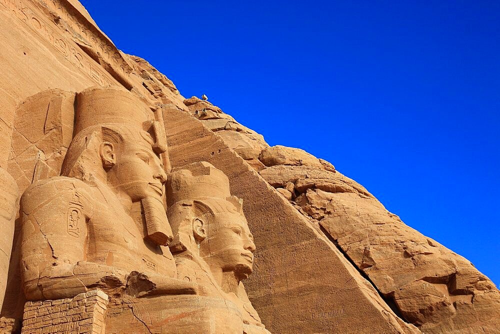 Abu Simbel, also Abu Simbal, Ebsambul or Isambul, temple of Ramses II Upper Egypt, Egypt, Africa