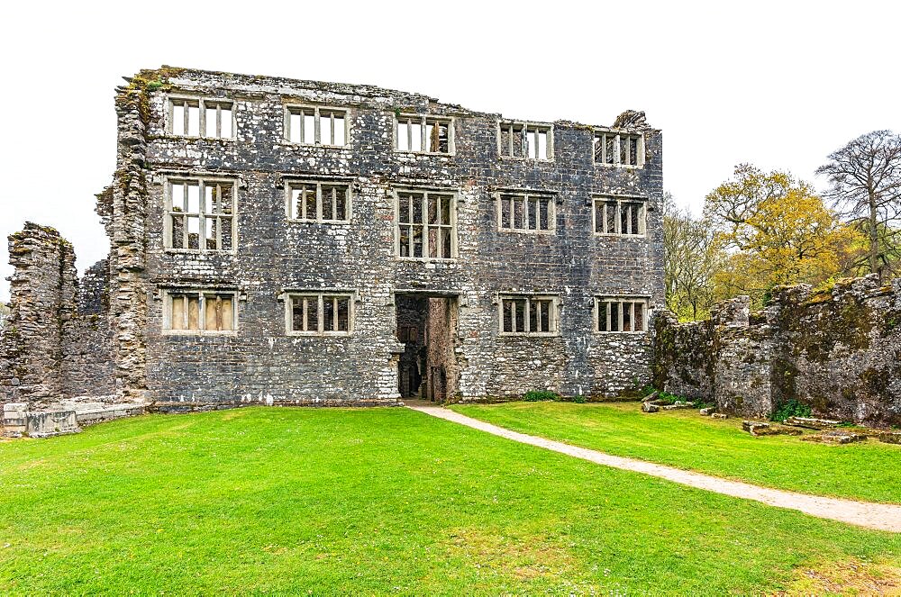 Panorama of Berry Pomeroy Castle, Totnes Devon, England, United Kingdom, Europe