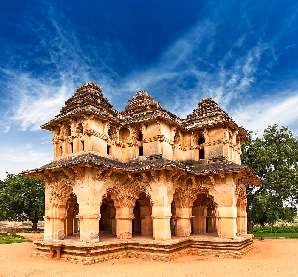 Lotus Mahal. Royal Centre. Hampi, Karnataka, India, Asia