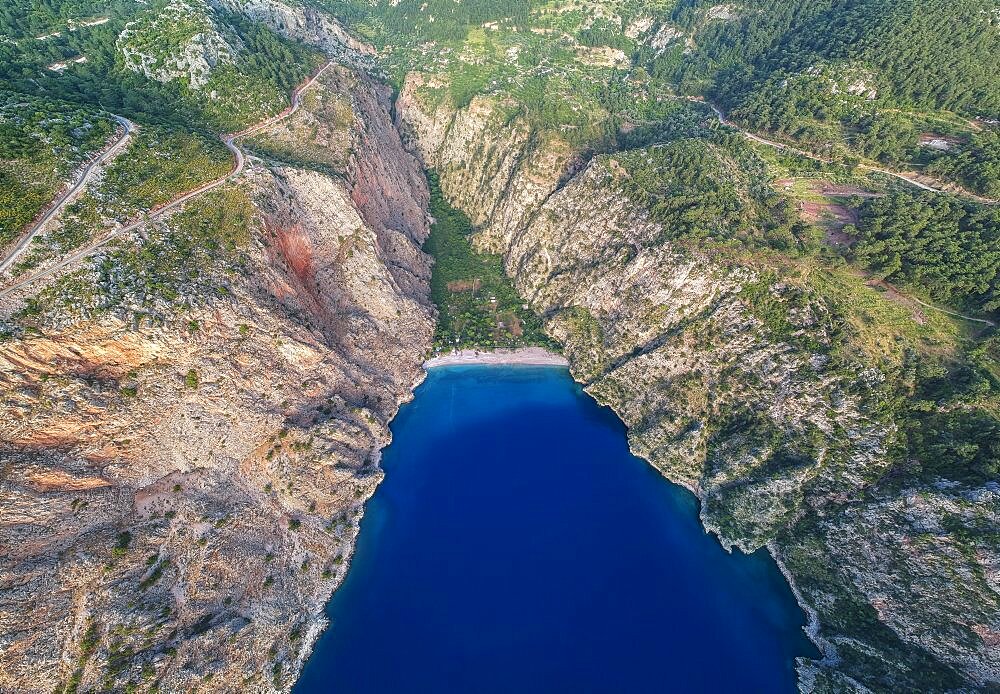 View of Butterfly Valley (kelebekler vadisi) aerial View