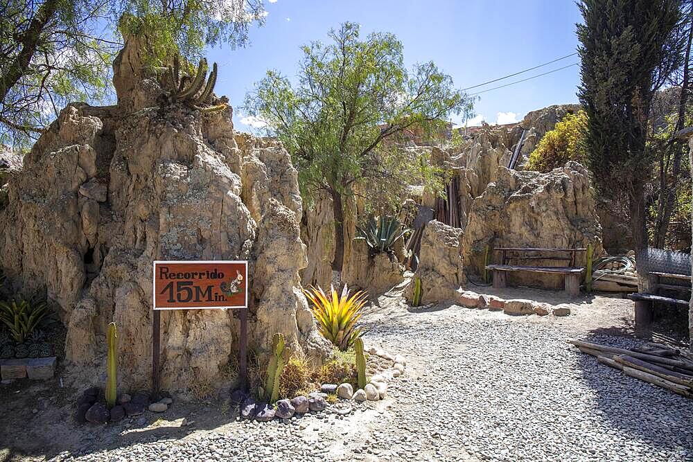 Tour 15 min in Valle de la Luna, Moon Valley formed by erosion, also Killa Qhichwa, La Paz, Bolivia, South America