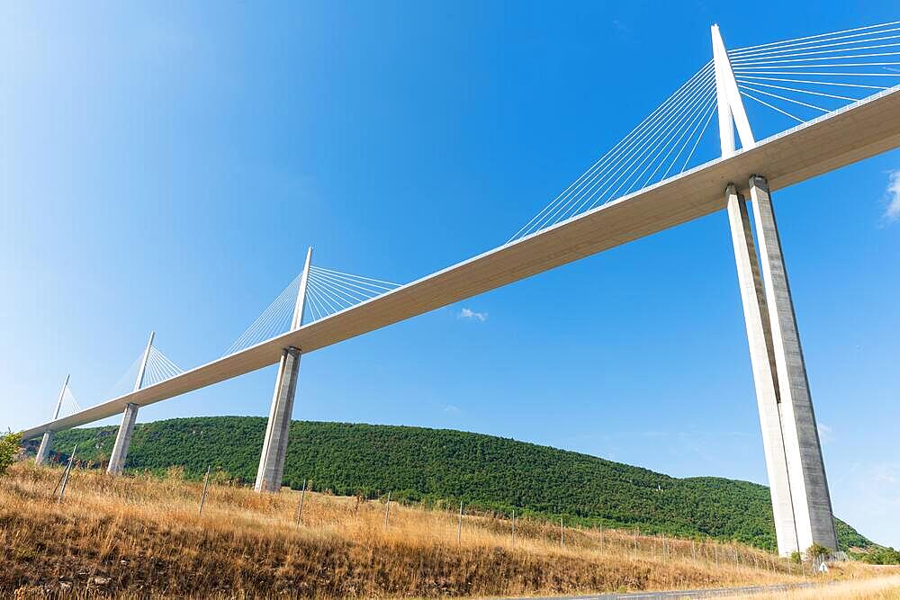 Millau Viaduct bridge, the highest bridge in the World. Aveyron Departement. France