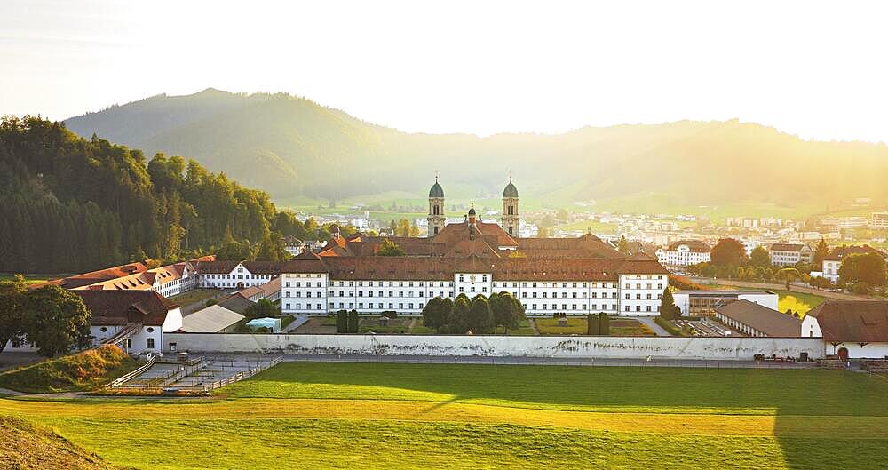 Benedictine abbey, monastery, place of pilgrimage, Einsiedeln, Canton Schwyz, Switzerland, Europe