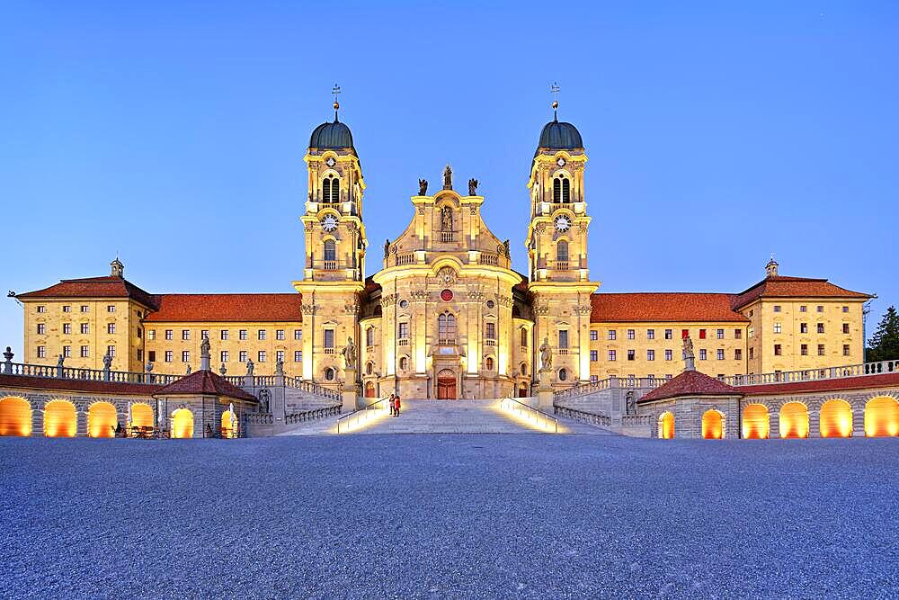 Benedictine abbey, monastery, place of pilgrimage, Einsiedeln, Canton Schwyz, Switzerland, Europe