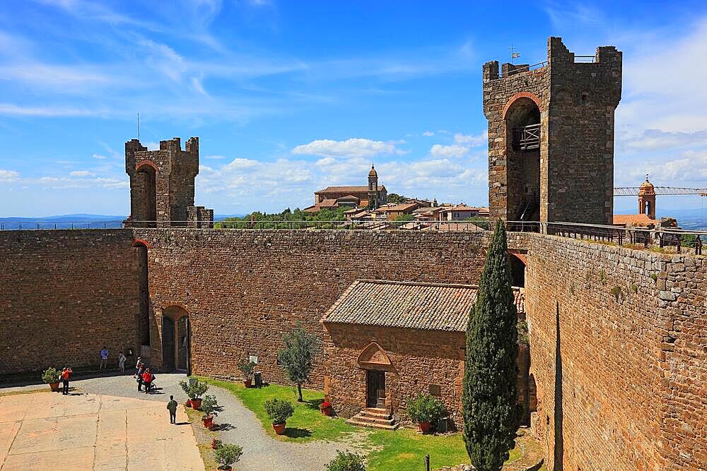 Fortezza of Montalcino, in the courtyard, Tuscany, Italy, Europe