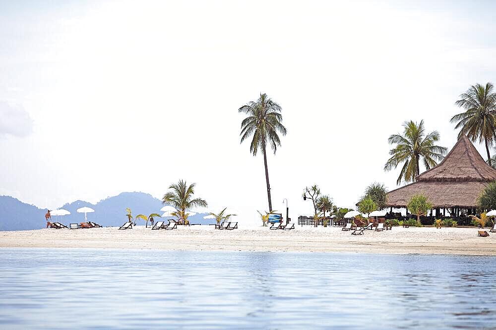 Sandy beach beach at Sivalai Resort, Koh Mook, Andaman Sea, Southern Thailand, Thailand, Asia