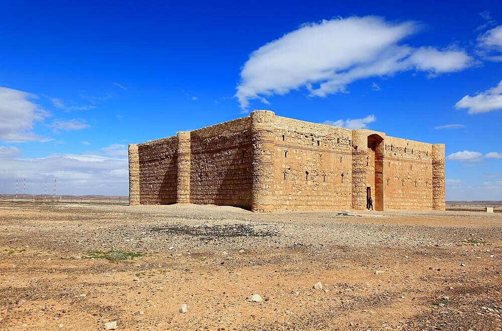 Qasr Kharana, Qasr Karrana, also known as Qasr al-Harrana, Qasr al-Kharanah, Kharaneh or Hraneh, one of the best-preserved desert castles in Jordan