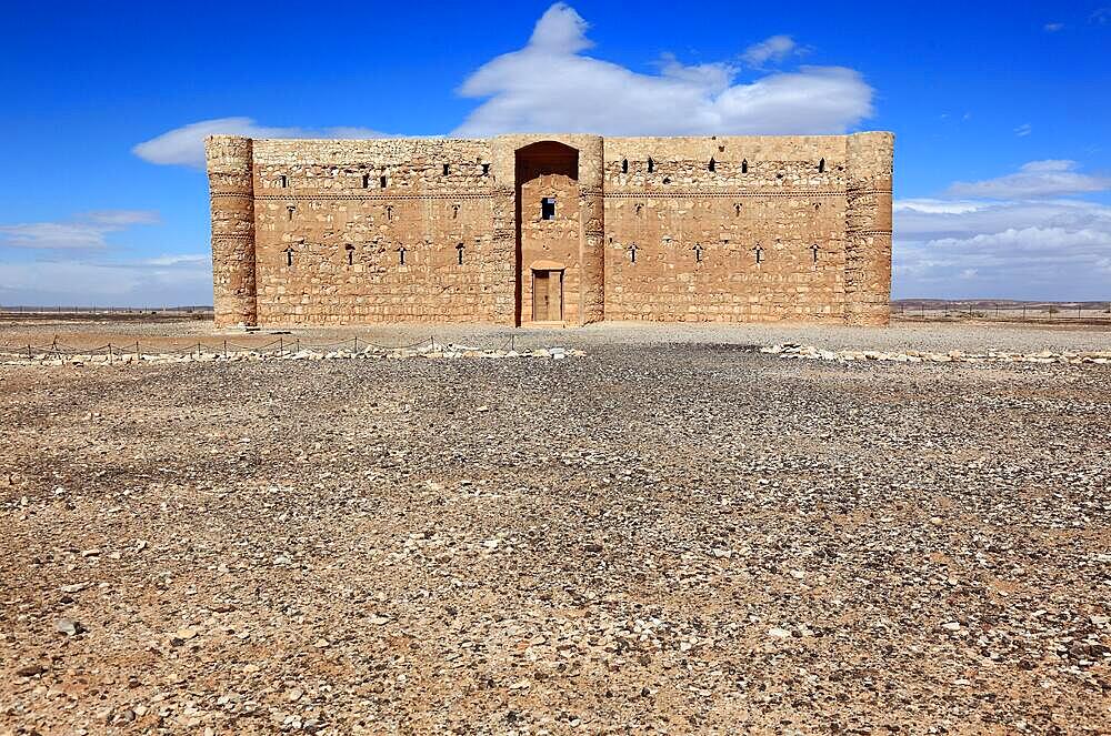 Qasr Kharana, Qasr Karrana, also known as Qasr al-Harrana, Qasr al-Kharanah, Kharaneh or Hraneh, one of the best-preserved desert castles in Jordan