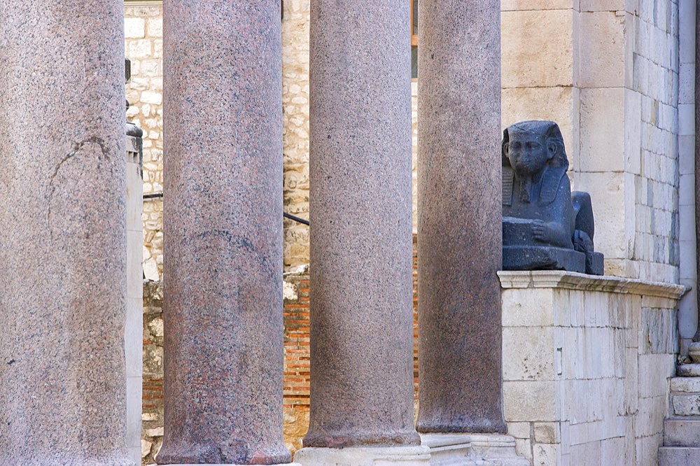 The 3000 year old Egyptian Sphinx is the famous attraction of Split, Split, Dalmatia, Croatia, Europe