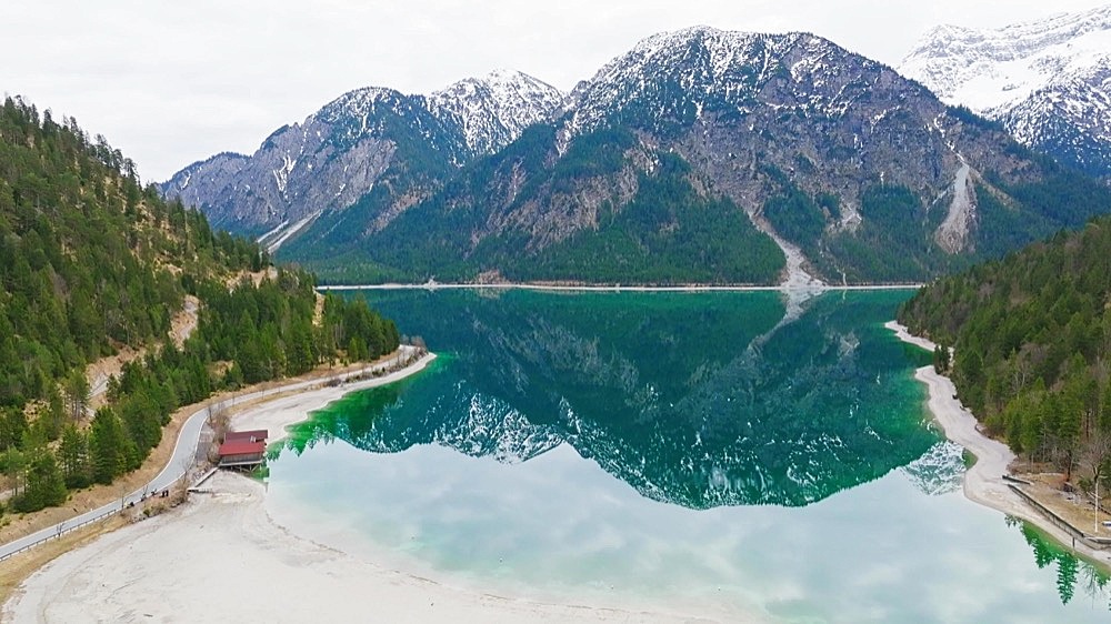 Video of approach to Plansee, Reutte, Tyrol, Austria, Europe