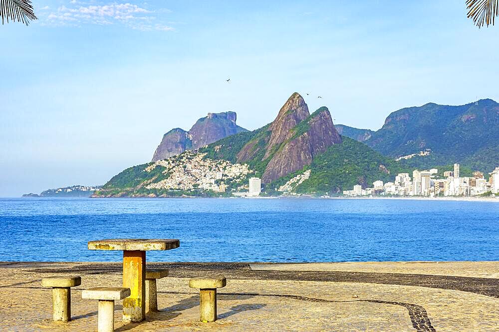 View of Ipanema beach in Rio de Janeiro on a summer morning, Brasil