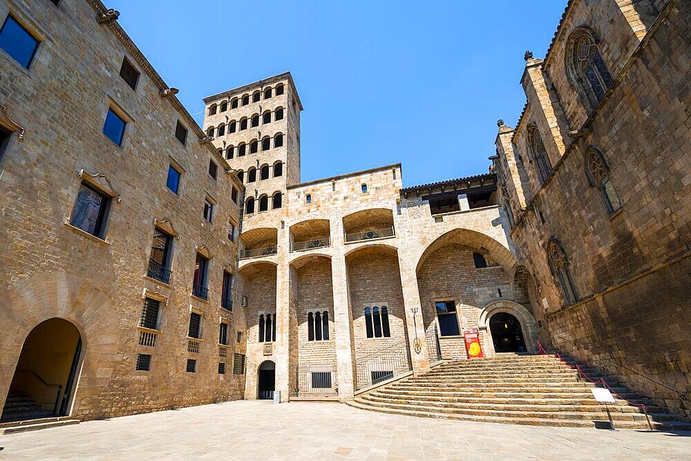 Placa del Rei and Capella de Santa Agueda, Barcelona, Catalonia, Spain, Europe